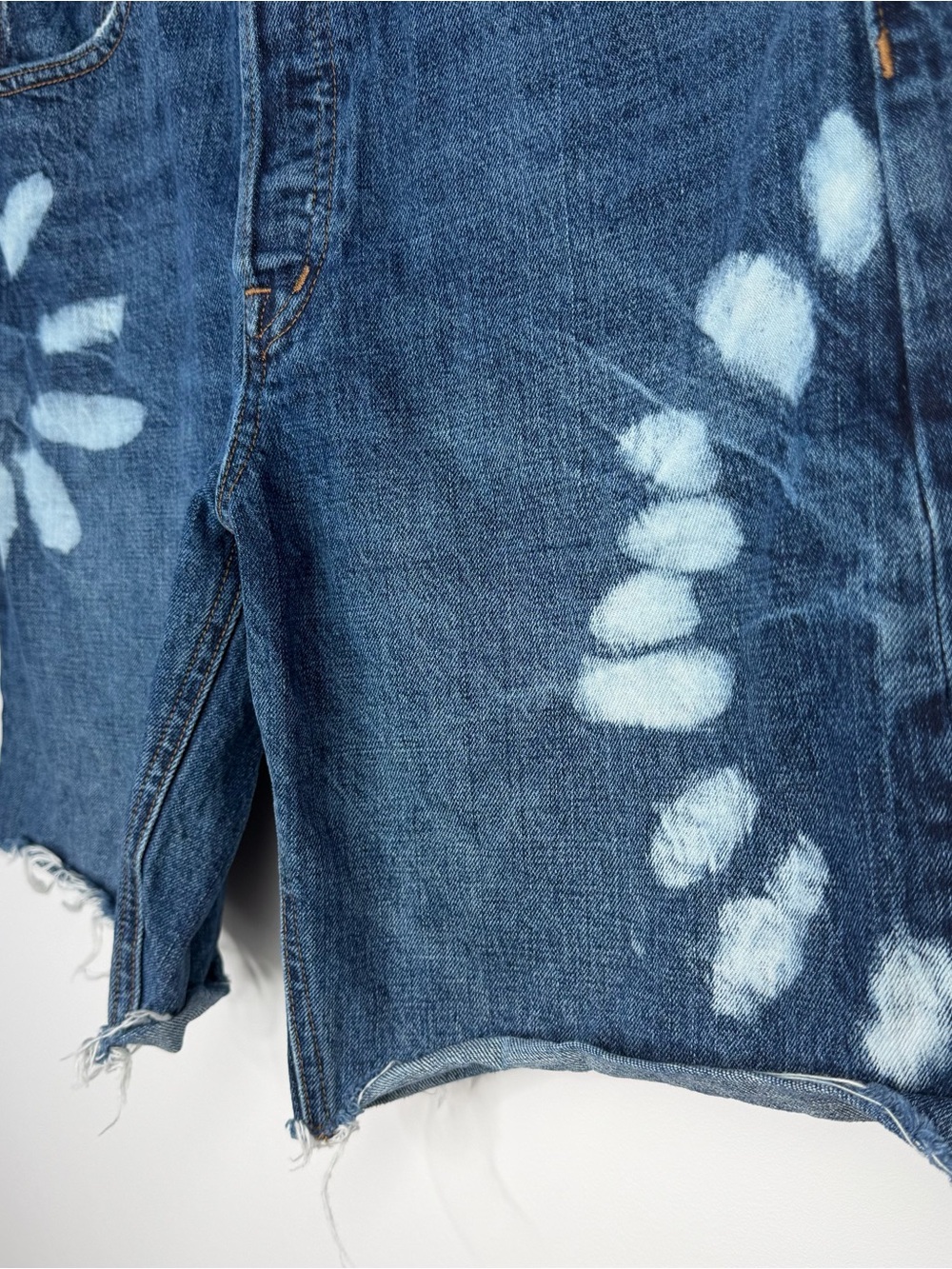 Madewell The Essex Long Baggy Short Shibori Wash Size 28 - Picture 4 of 11